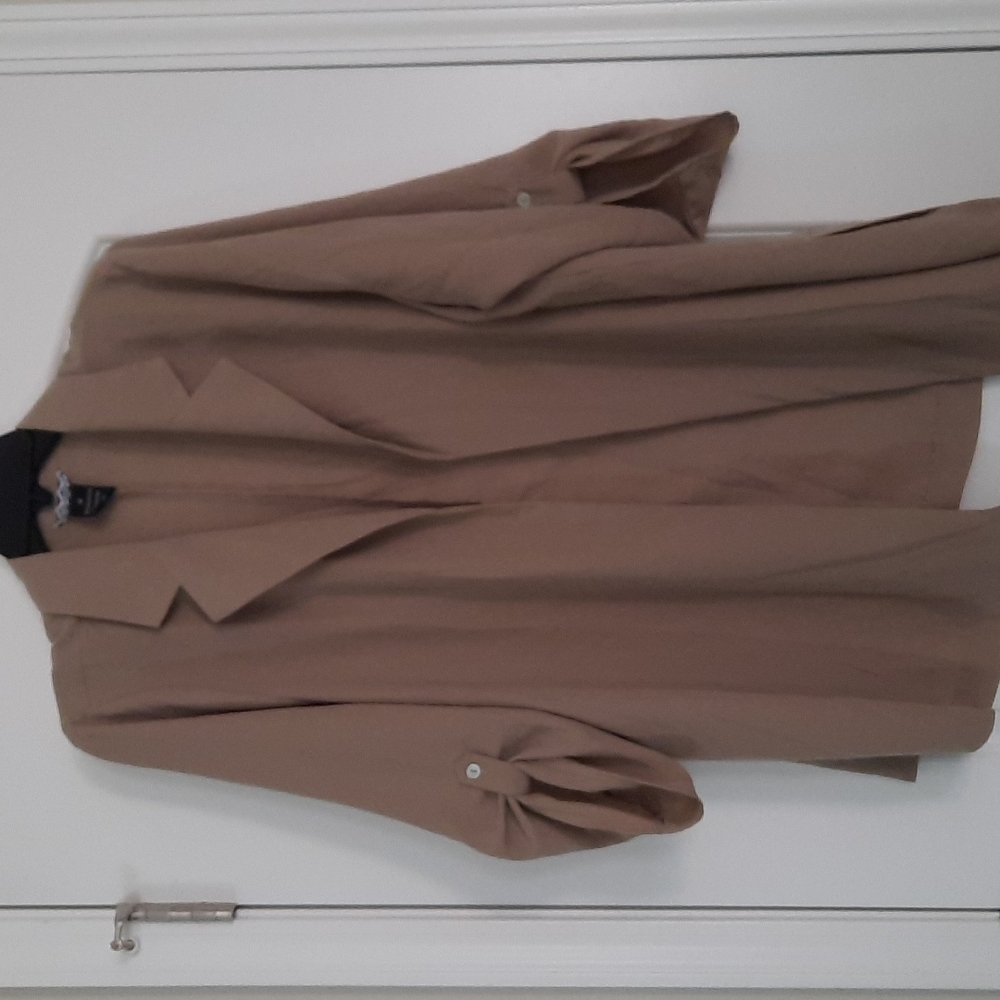 Tan Blazer Cardigan